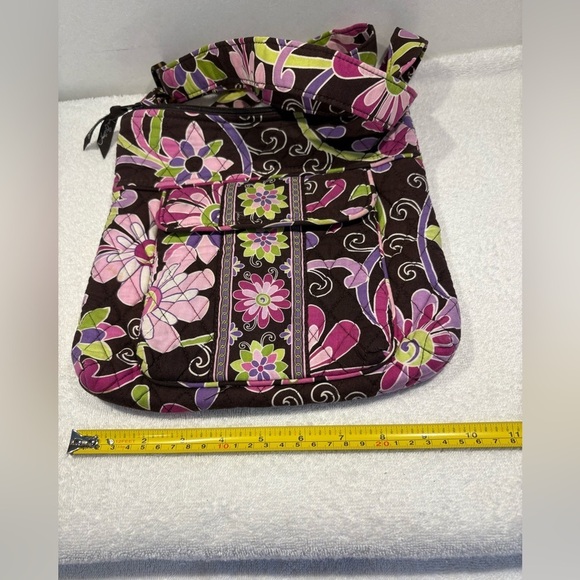 Vera Bradley Purple Punch Crossbody Bag - Floral Print, Adjustable Strap - Picture 9 of 11